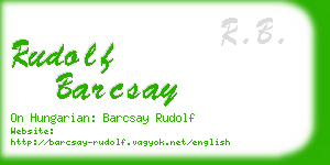 rudolf barcsay business card